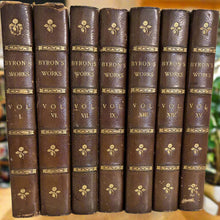 Load image into Gallery viewer, The Works of Lord Byron a 7 Volume Leatherbound Set 1832