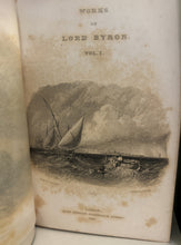 Load image into Gallery viewer, The Works of Lord Byron a 7 Volume Leatherbound Set 1832