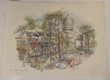 Load image into Gallery viewer, Pair of Parisian Prints by Bernadette Voz Eiffel Tower, Sacred Heart Basilica