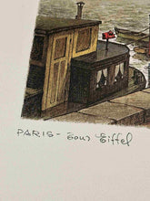 Load image into Gallery viewer, French Landmarks Arc de Triomphe, Eiffel Tower, Notre Dame Rafael Ortiz Alfau Signed