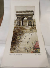 Load image into Gallery viewer, French Landmarks Arc de Triomphe, Eiffel Tower, Notre Dame Rafael Ortiz Alfau Signed