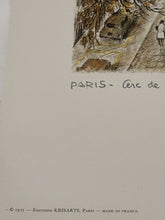 Load image into Gallery viewer, French Landmarks Arc de Triomphe, Eiffel Tower, Notre Dame Rafael Ortiz Alfau Signed