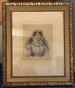 portrait of a woman, antique framed in the style of Ferdinand de Braekeleer