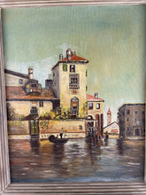 Load image into Gallery viewer, Venice Oil Painting on Canvas Signed Day Vintage Italian Seascape