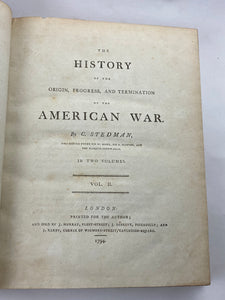 The History of the Origin, Progress, and Termination of the American War 1794, Stedman