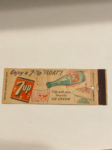 PAIR of Vintage 7UP Matchbooks Enjoy a FLOAT