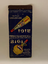Load image into Gallery viewer, Vintage Matchbook FRENCH ITALIAN WINE BIGI 1940s NYC