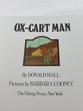 Load image into Gallery viewer, Ox-Cart Man, 1979, Donald Hall ISBN: 0670533289 A Caldecott Medal Book