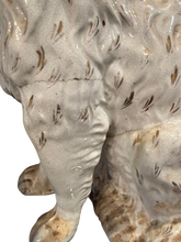 Load image into Gallery viewer, Antique Staffordshire Dog Spaniel Victorian Era Unique Pottery Figurine Seated