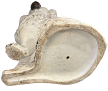 Load image into Gallery viewer, Antique Staffordshire Dog Spaniel Victorian Era Unique Pottery Figurine Seated