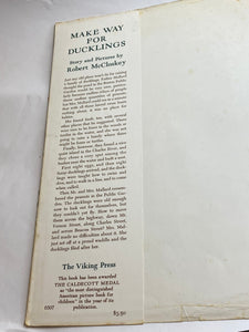 Make Way for Ducklings, Robert McCloskey 1963 ISBN 10: 0670451495