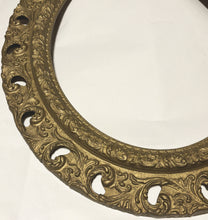 Load image into Gallery viewer, GORGEOUS Oval Wreath Gilt Frame 23&quot; x 26&quot; Antique Original