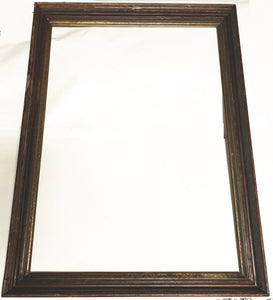 LARGE Antique Solid Wood Frame 26" x 34" w/ Interior Trims