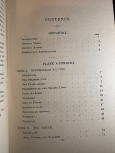 Plane Geometry Revised Edition School Book 1902