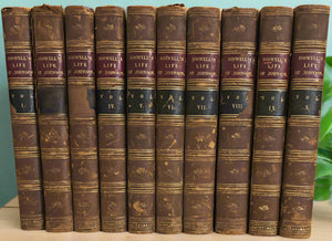 Boswell's Life of Samuel Johnson L.L.D., Ten Volume Set 1859