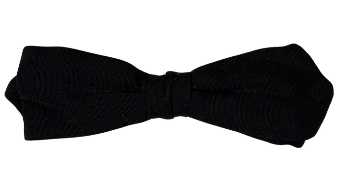 Vintage Ever Grip Black Bow Tie Clip-On Classic