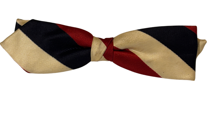 Patriotic Best Clip Vintage Bow Tie Clip-on Red White Blue Striped