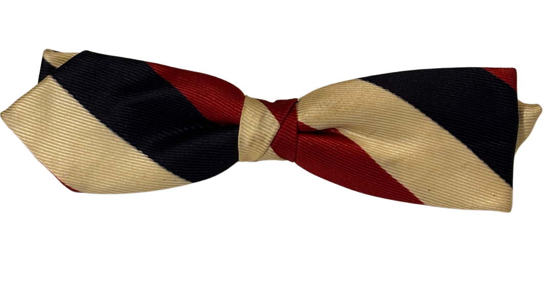 Patriotic Best Clip Vintage Bow Tie Clip-on Red White Blue Striped