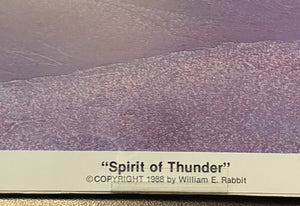 Bill Rabbit "Spirit of Thunder" Print  Signed Numbered 1988 Cherokee Art