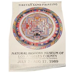 1989 Wheel of Time Kalachakra Tibetan Sand Painting Vintage Exhibit Poster