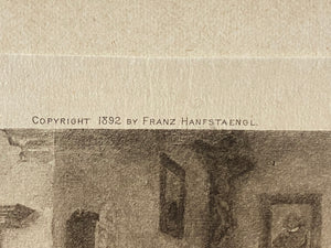 Franz Hanfstaengl Photogravure 1892 First Couple to the Dance