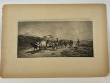 Load image into Gallery viewer, P. Moran Photogravure Down the Arroya to Santa Fe 1893