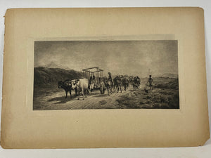 P. Moran Photogravure Down the Arroya to Santa Fe 1893