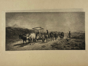 P. Moran Photogravure Down the Arroya to Santa Fe 1893