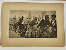 Load image into Gallery viewer, European Fishermen and Sailors Leaning on a Wall Antique Photogravure
