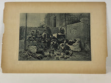 Load image into Gallery viewer, Photogravure of A. De Neuville&#39;s Concert by the Advance Guard, Civil War Soldiers Antique Print