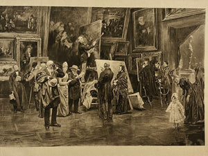 In the Picture Gallery Ferdinand Brutt Photogravure Print