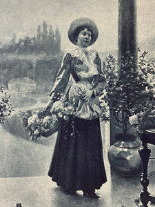 After Julius L Stewart Photogravure Print Flower Girl
