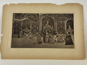 Victorian Women in the Courtyard Photogravure Print
