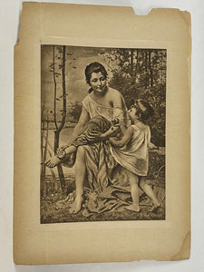 A Snack After the Bath, After Francois-Alfred Delobbe Photogravure Print