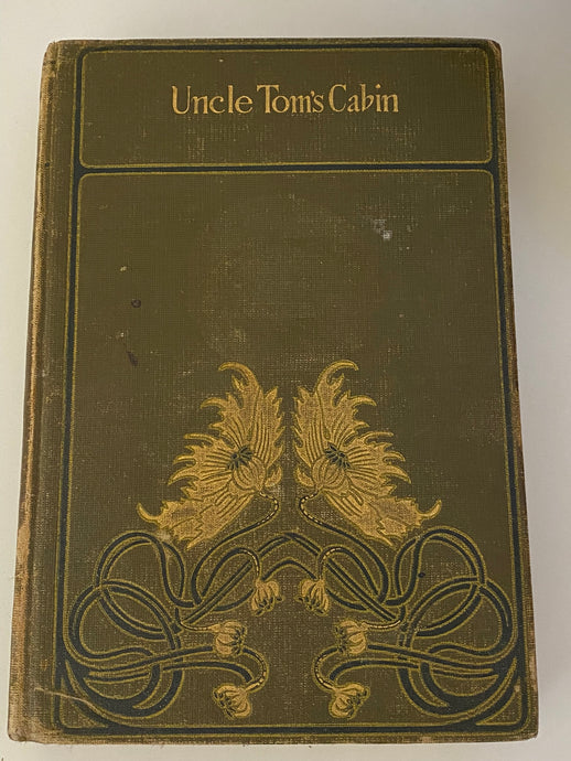 cover of Uncle Tom's Cabin with gold gilt lettering