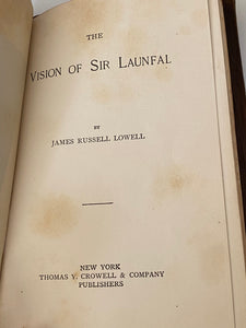 The Vision of Sir Launfal Lowell Early 1900s edition in Leather Wraps