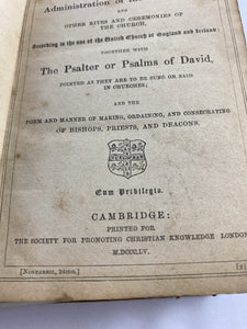 The Book of Common Prayer 1855 According to the United Church of England and Ireland