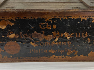 Colonial Biscuit Company Wooden Box Rustic Americana Philadelphia