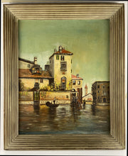 Load image into Gallery viewer, Venice Original Oil Painting on Canvas Signed Day Vintage Italian Seascape