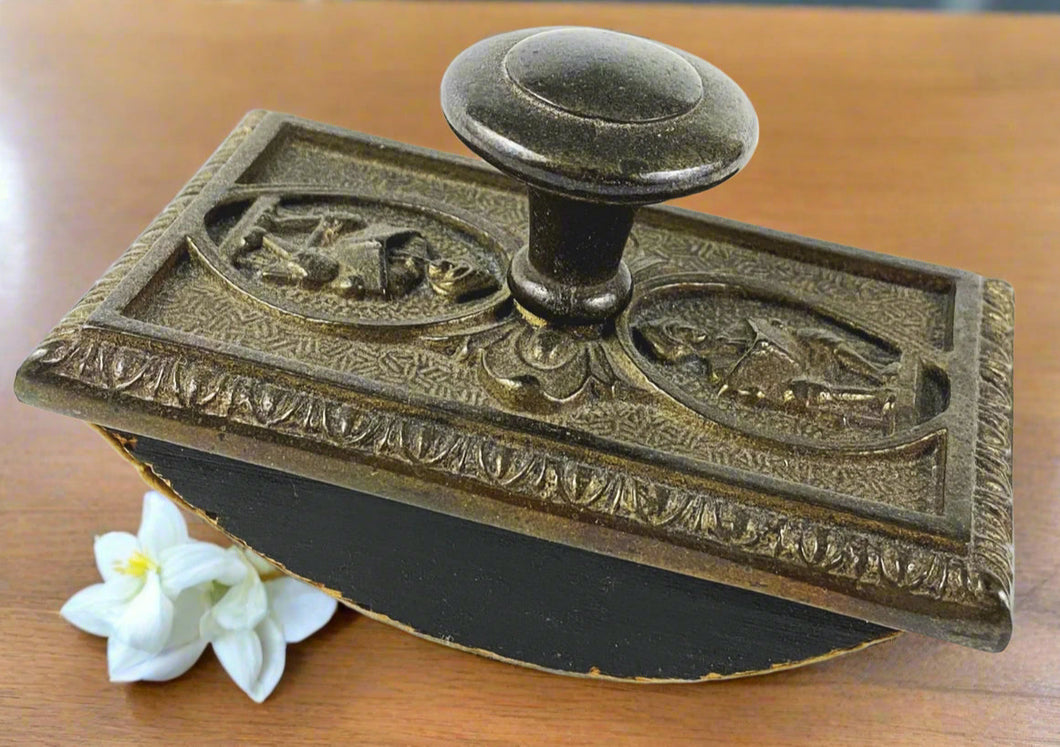 Bronze Antique Rocker Blotter 