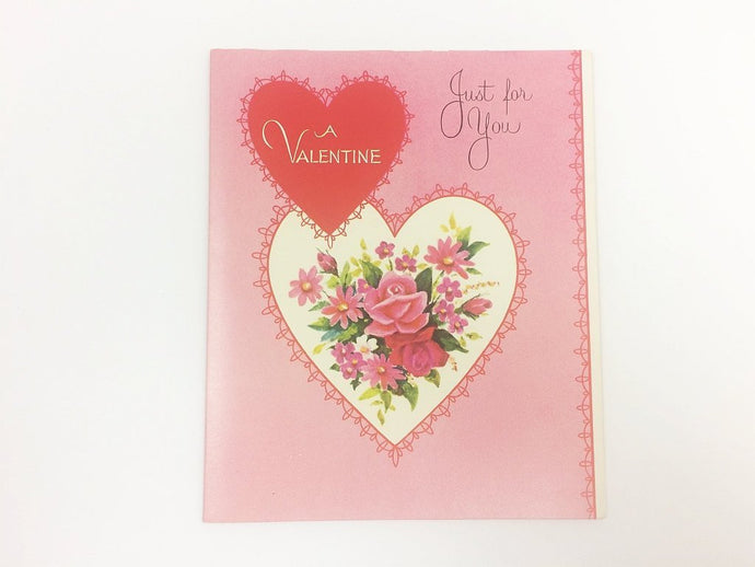A Valentine Just for You Norcross Vaday Greeting Card Vintage