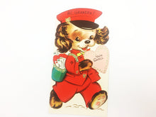 Load image into Gallery viewer, Hi Grandpa Puppy Mailman Vintage Valentine Card 5V223