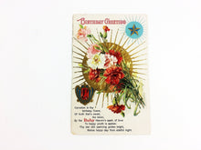 Load image into Gallery viewer, January Birthstone 1910 Postcard Vintage Greeting Postmarked
