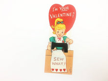 Load image into Gallery viewer, Angry Seamstress Crafter Vintage Valentine Card