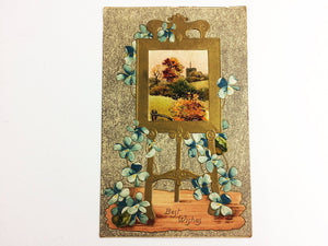Antique Davidson Brothers Postcard with Art Easel
